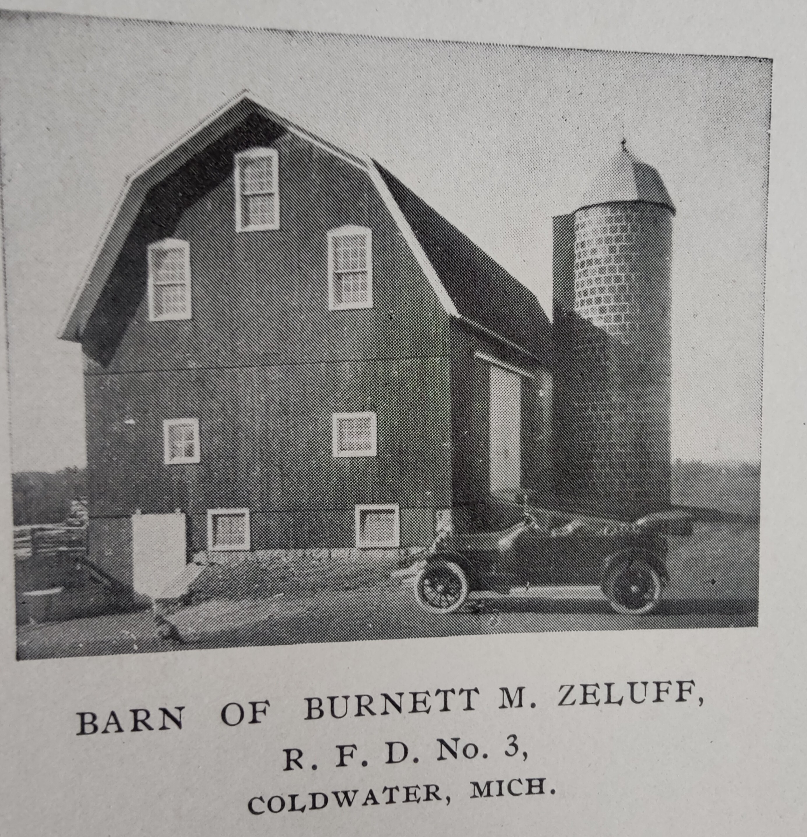 Barn of Burnett M Zeluff, Ovid, Branch 1915